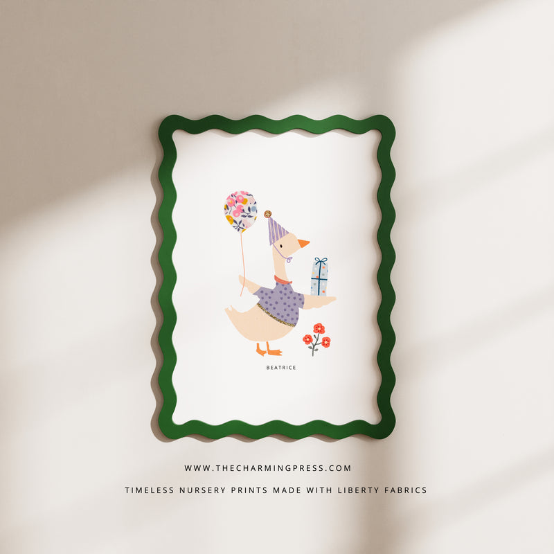 LITTLE GOOSE NURSERY ART - MADE WITH LIBERTY FABRICS