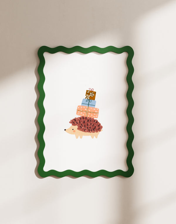 LITTLE HEDGEHOG NURSERY ART - MADE WITH LIBERTY FABRICS