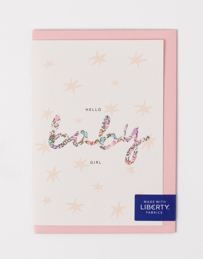 Liberty New Baby Girl Card - Michelle Lilac