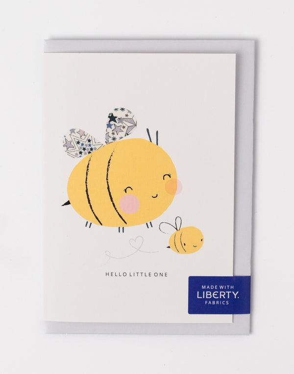 Liberty Bee New Baby Card - Adelajda's Wish