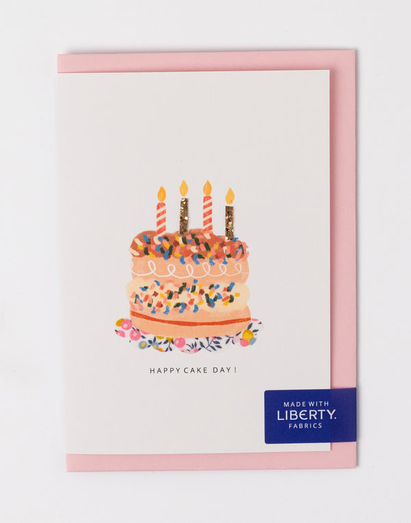 Liberty Cake Birthday Card - Wiltshire Bud