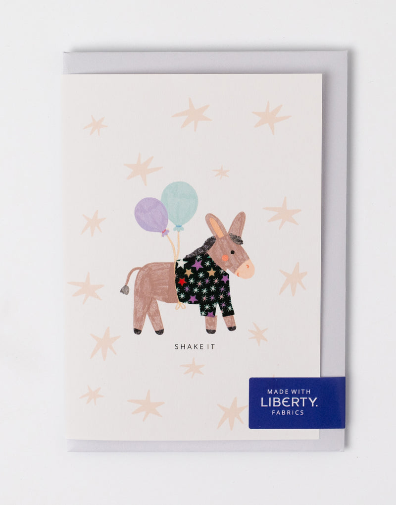 Liberty Donkey Birthday Card - Adelajda's Wish