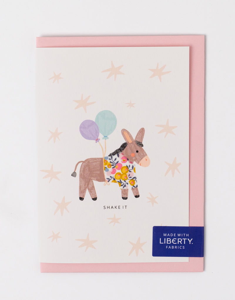 Liberty Donkey Birthday Card - Wiltshire Bud