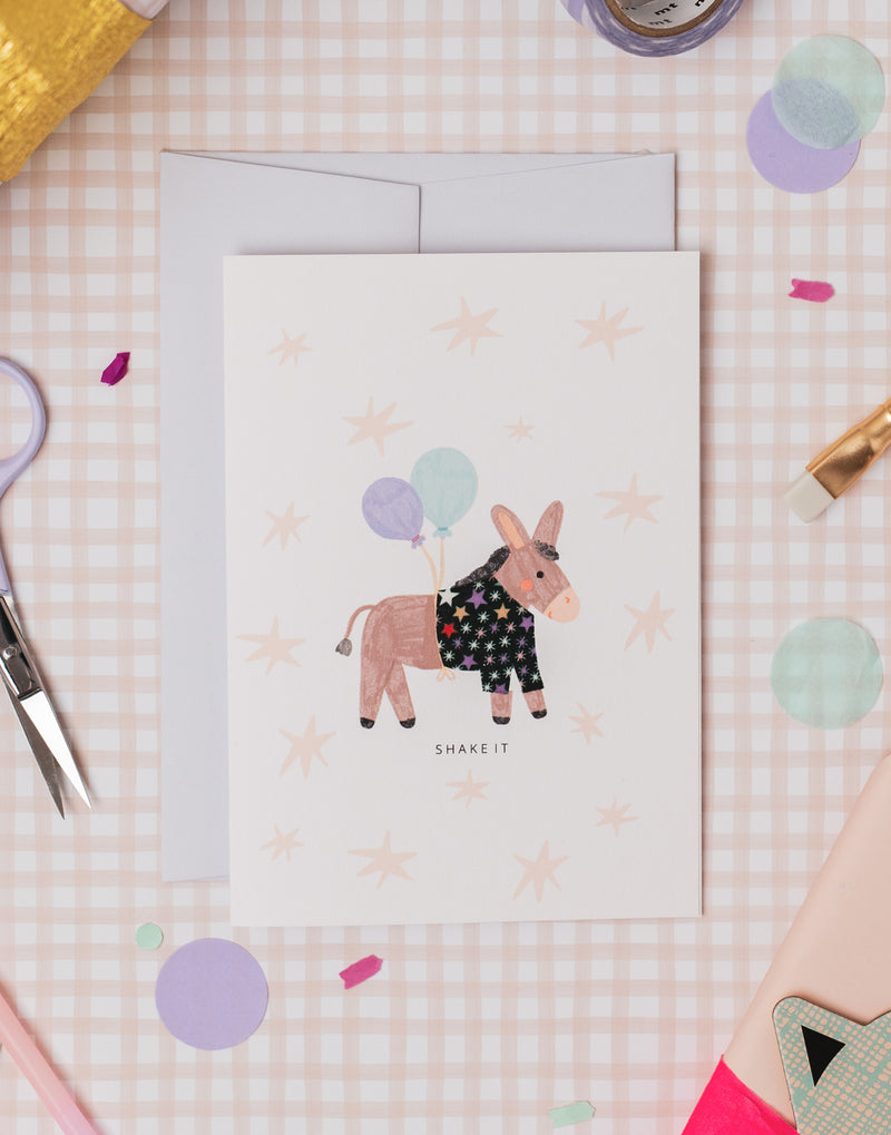 Liberty Donkey Birthday Card - Adelajda's Wish