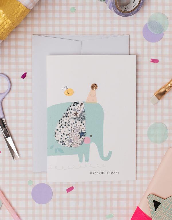 Liberty Elephant Birthday Card - Adelajda's Wish