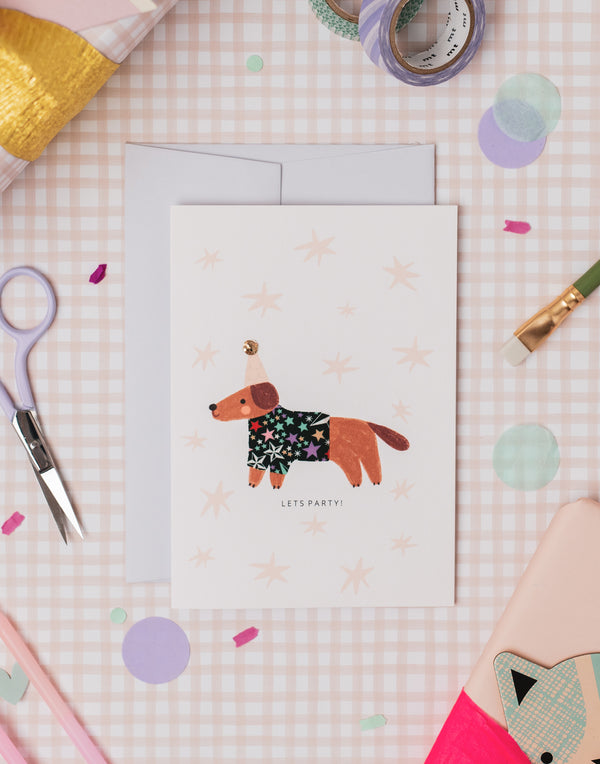 Liberty Sausage Dog Birthday Card - Adelajda’s Wish