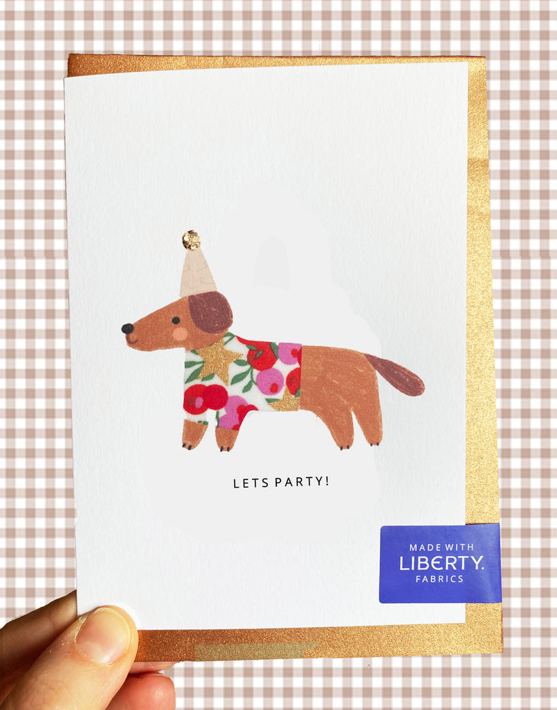 Liberty Sausage Dog Christmas Card