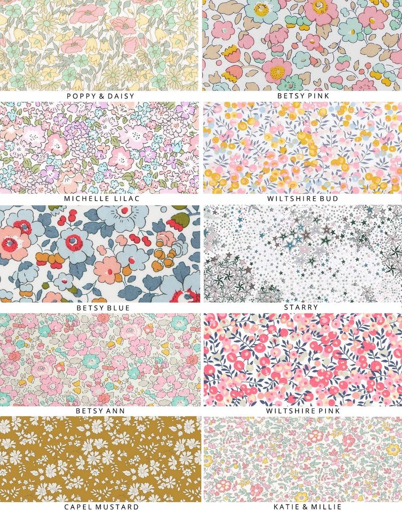 Liberty fabrics available for nursery prints from The Charming Press.
