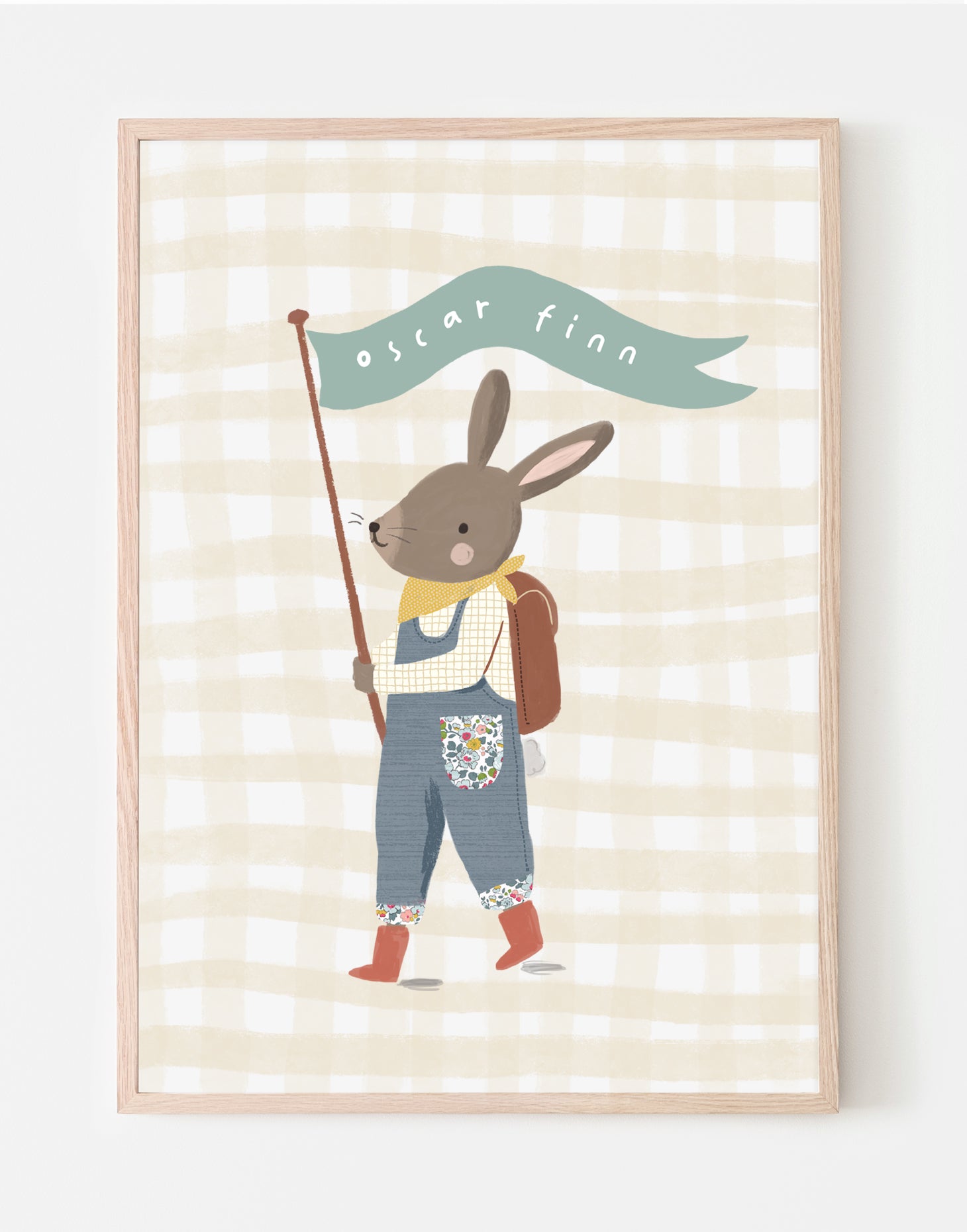 Farmer Rabbit Nursery Art - made with Liberty fabrics – The Charming Press