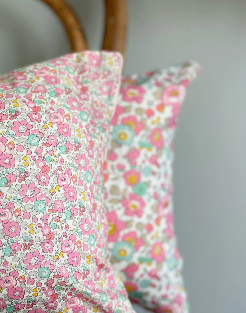 Betsy Ann Pale Pink Liberty Cushion
