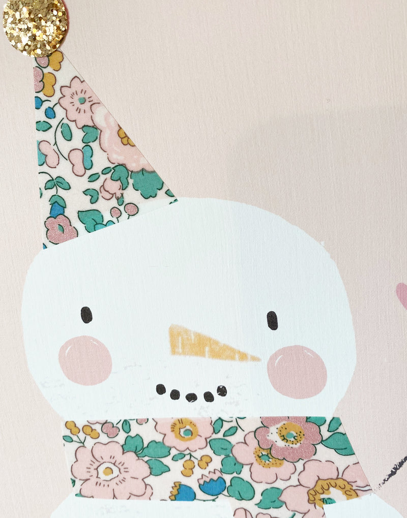 Liberty Snowman Nursery Art