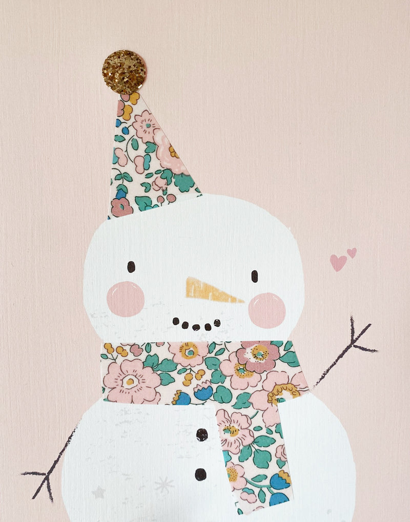 Liberty Snowman Nursery Art