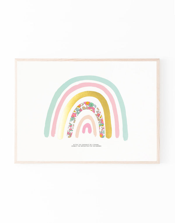 Liberty print Rainbow kids' wall art by The Charming