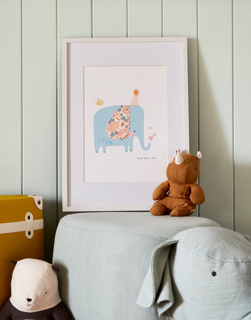 Elephant nursery print from The Charming Press.