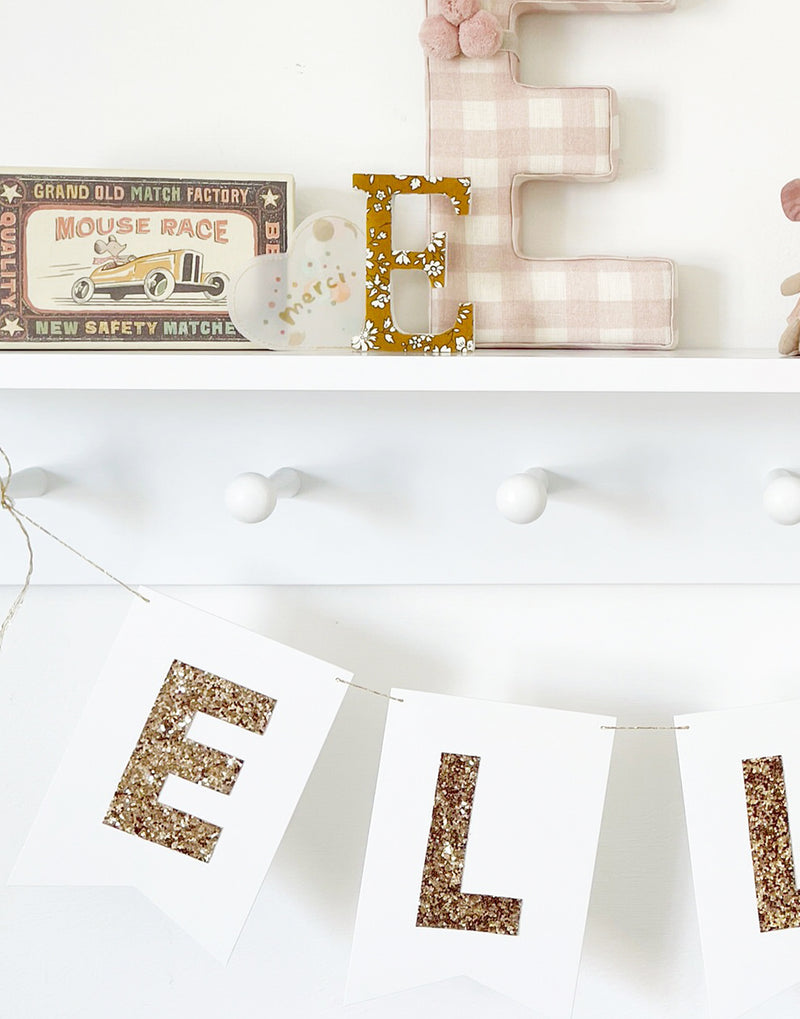 Gold Glitter Bunting