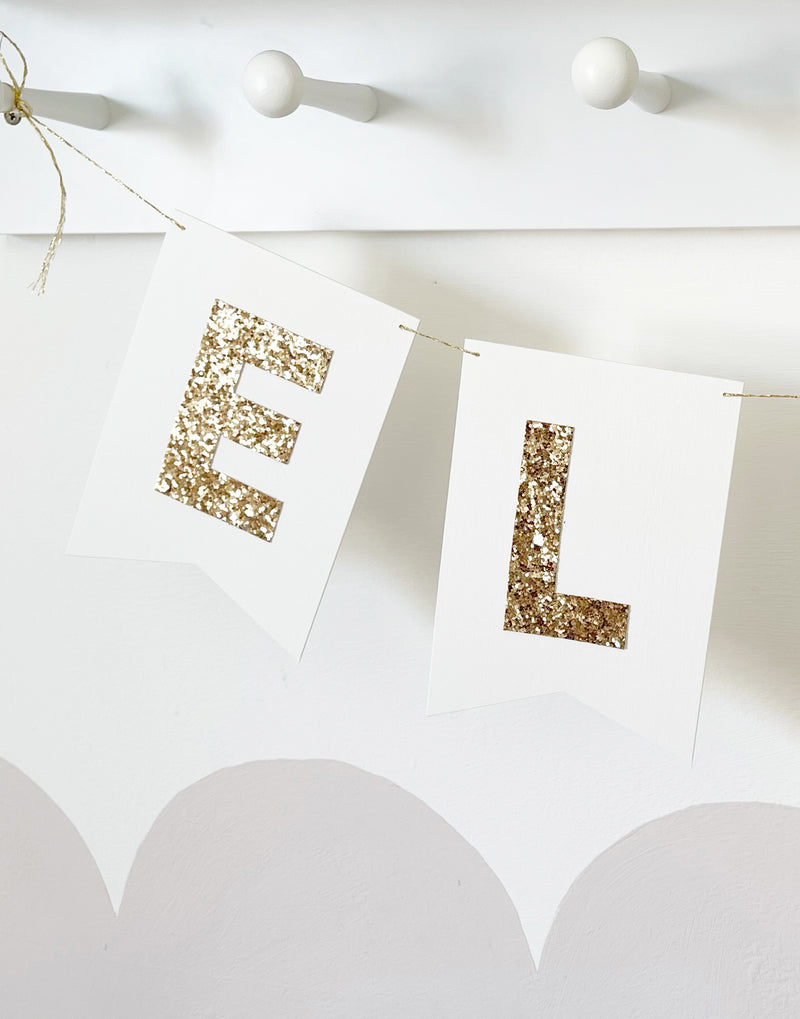 Gold Glitter Bunting