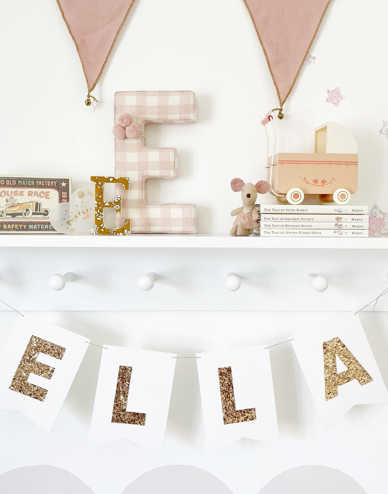 Gold Glitter Bunting