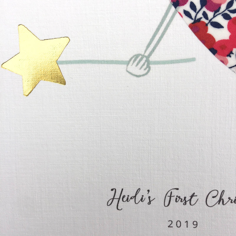Limited Edition - Xmas Liberty Print & Glitter Fairy Nursery Art