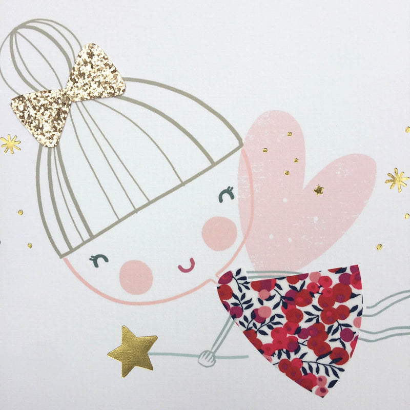 Limited Edition - Xmas Liberty Print & Glitter Fairy Nursery Art