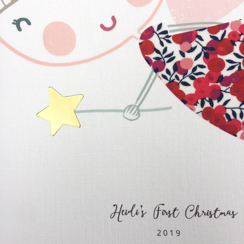 Limited Edition - Xmas Liberty Print & Glitter Fairy Nursery Art