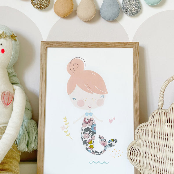 Mermaid nursery sales wall art