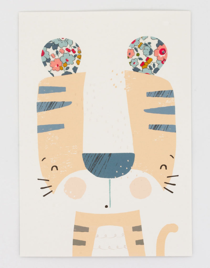 Liberty print Tiger nursery art by The Charming Press.