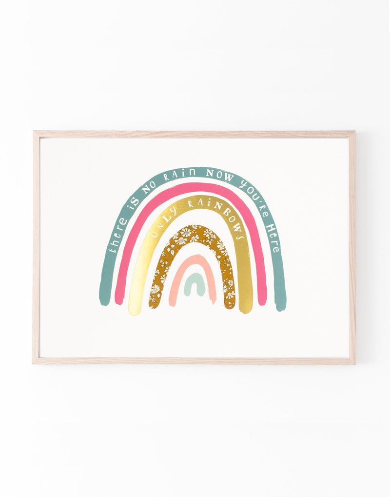 Liberty rainbow nursery art by The Charming Press