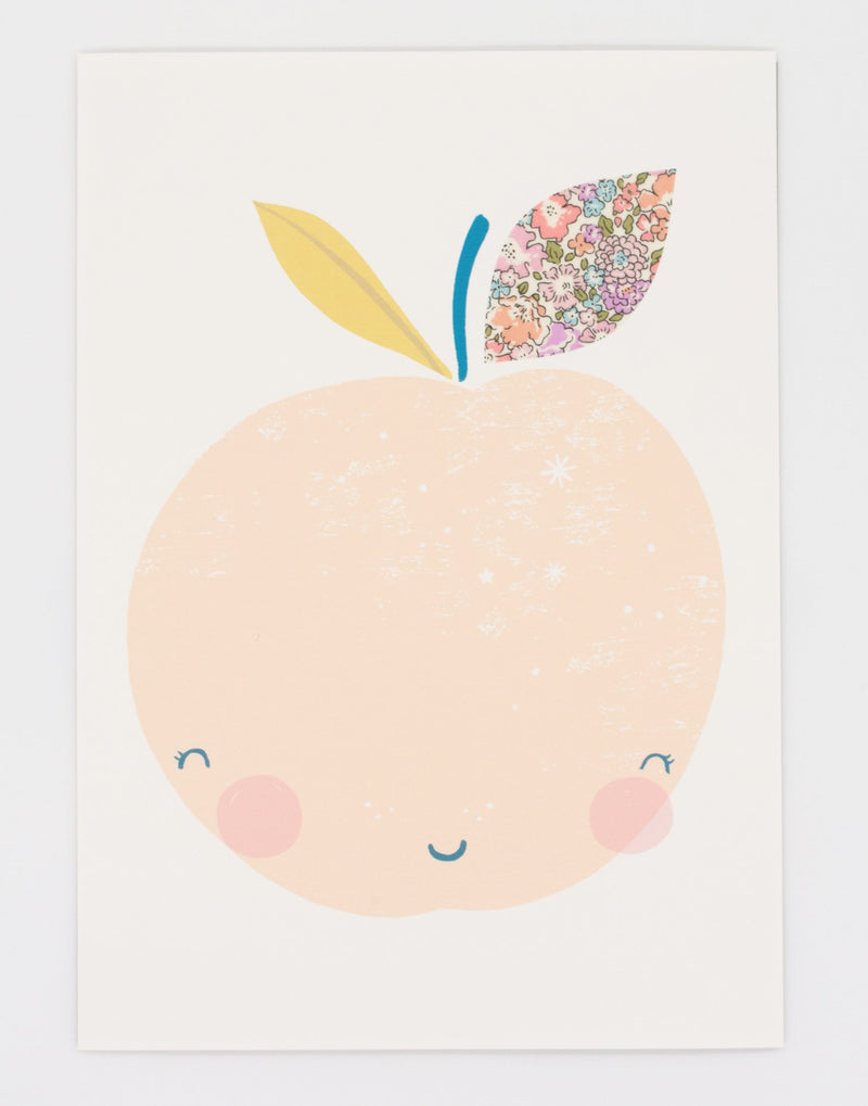 Liberty print Peach nursery art by The Charming Press