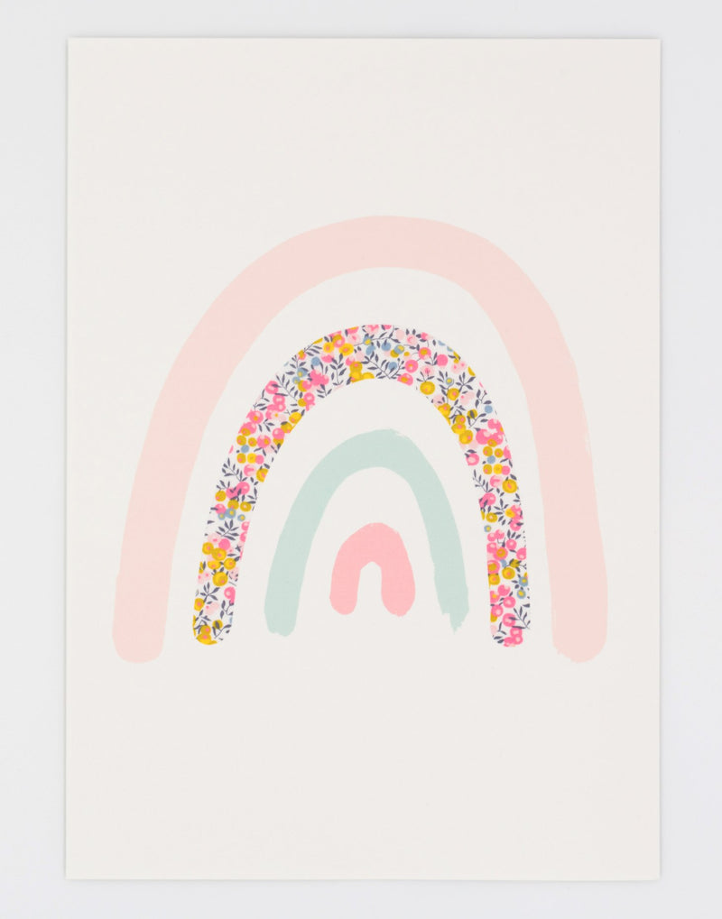 Liberty print rainbow art print by The Charming Press.