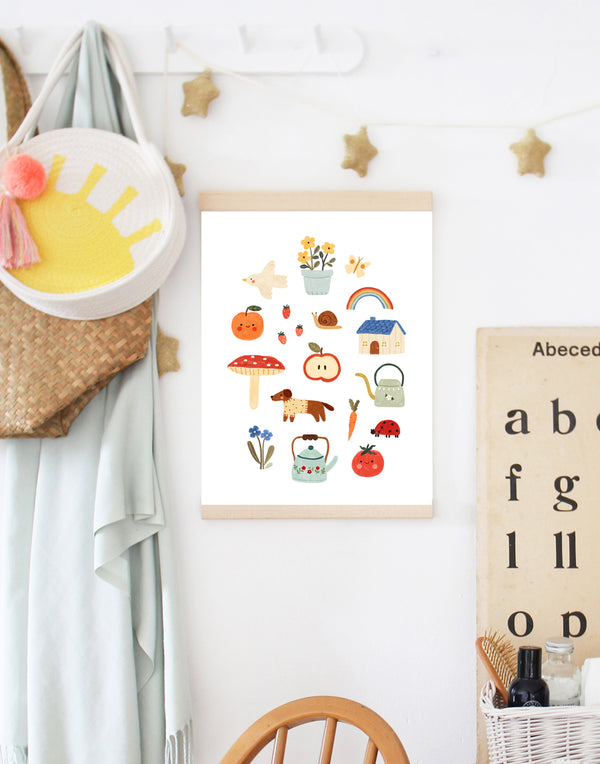Home Grown Nursery Art - made with Liberty fabrics