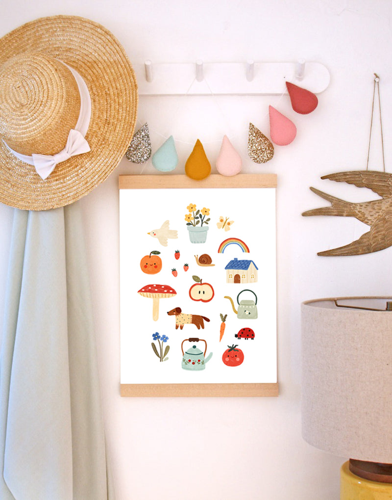 Home Grown Nursery Art - made with Liberty fabrics